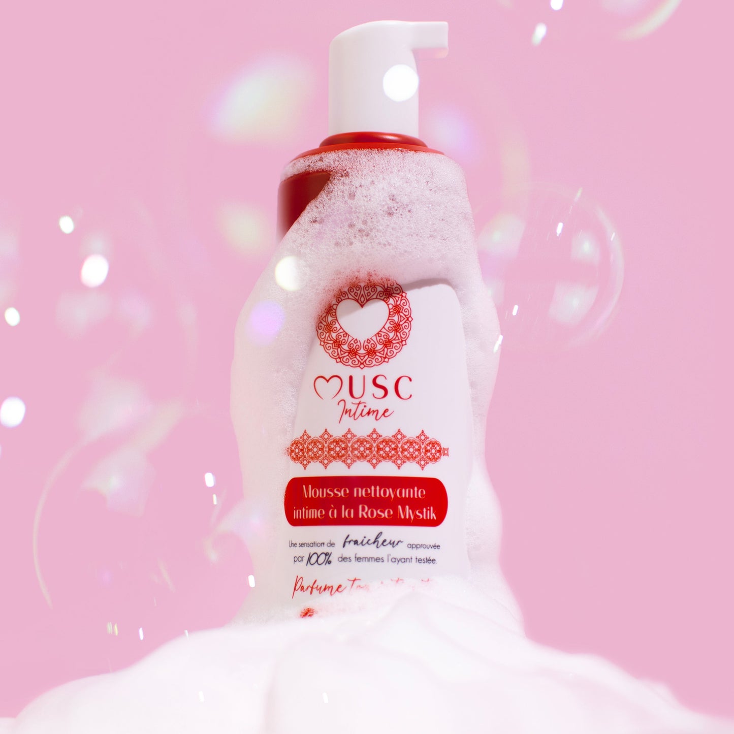 Mousse nettoyante intime à la Rose Mystik - L'Envoûtante (150ml)