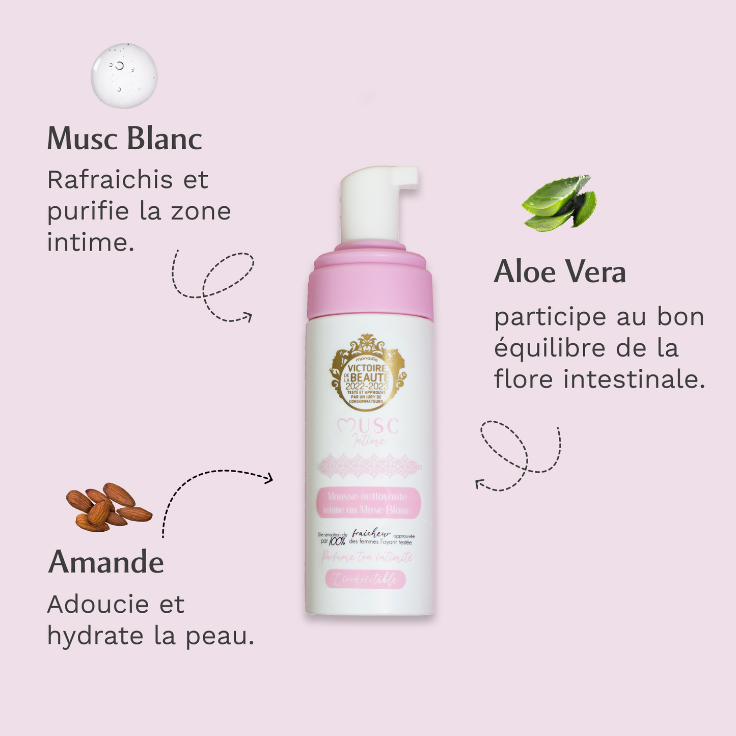 Mousse intime au Musc Blanc đź‘‘ - 150ml