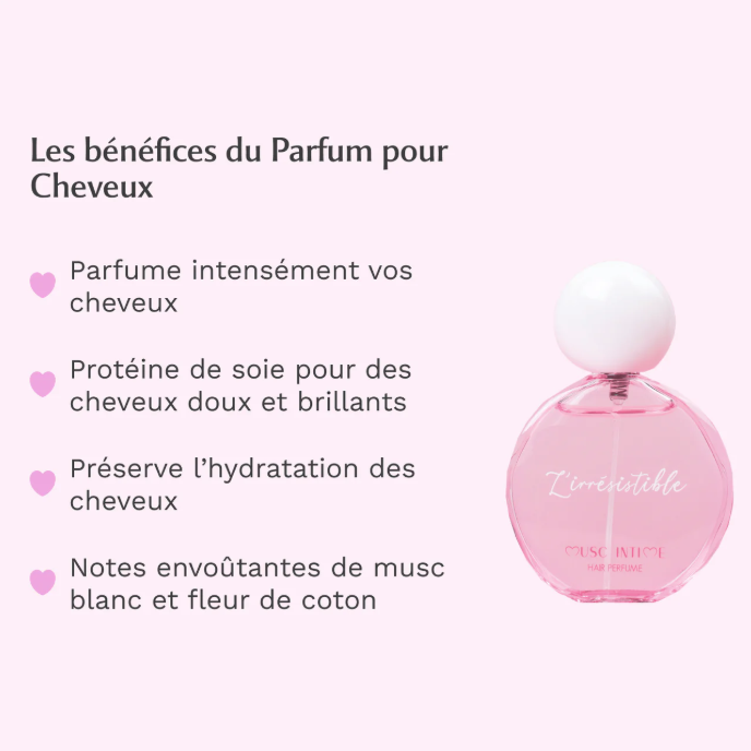 Parfum cheveux au Musc Blanc - L'irrésistible