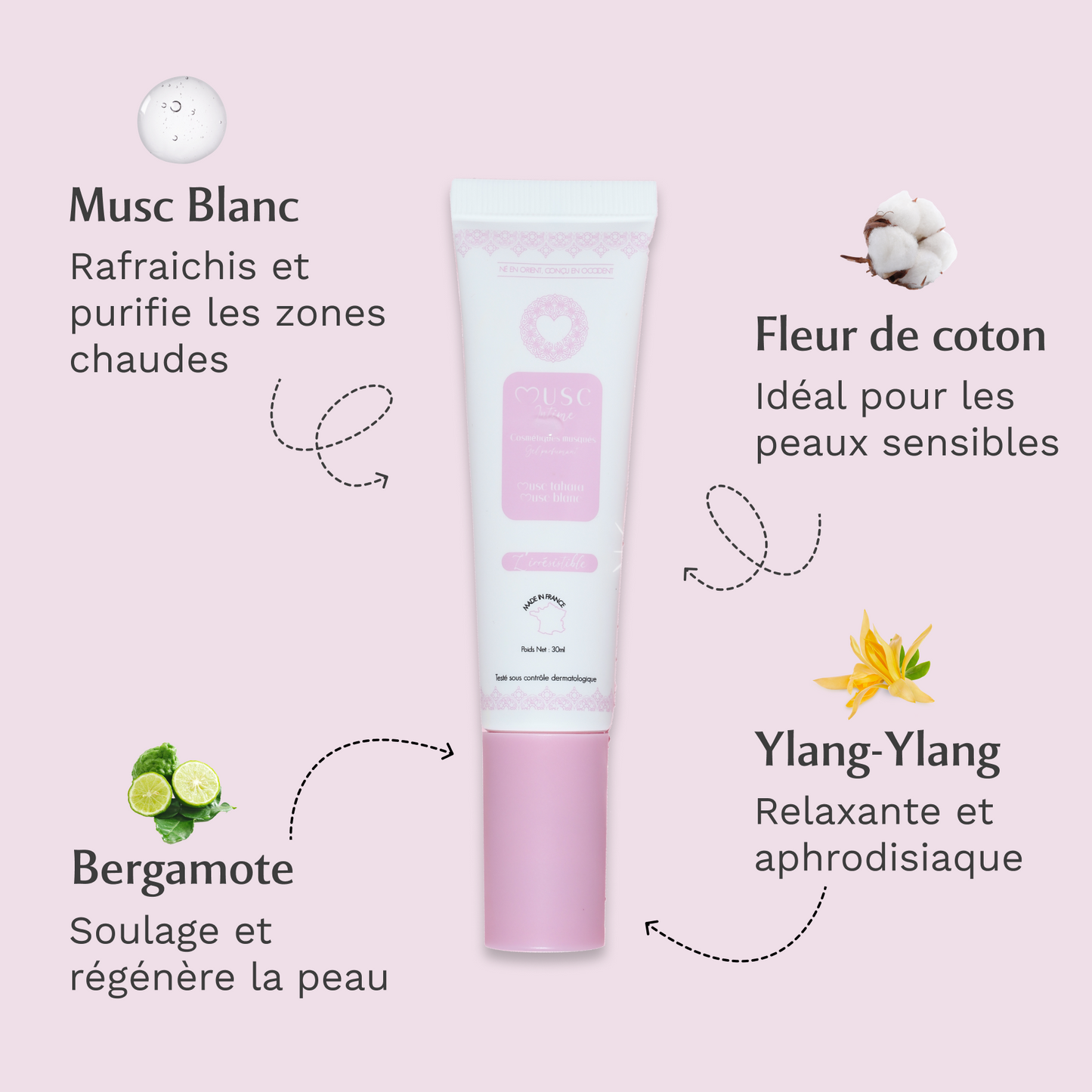 Musc Intime l'irrésistible - Musc Blanc (30 ml)