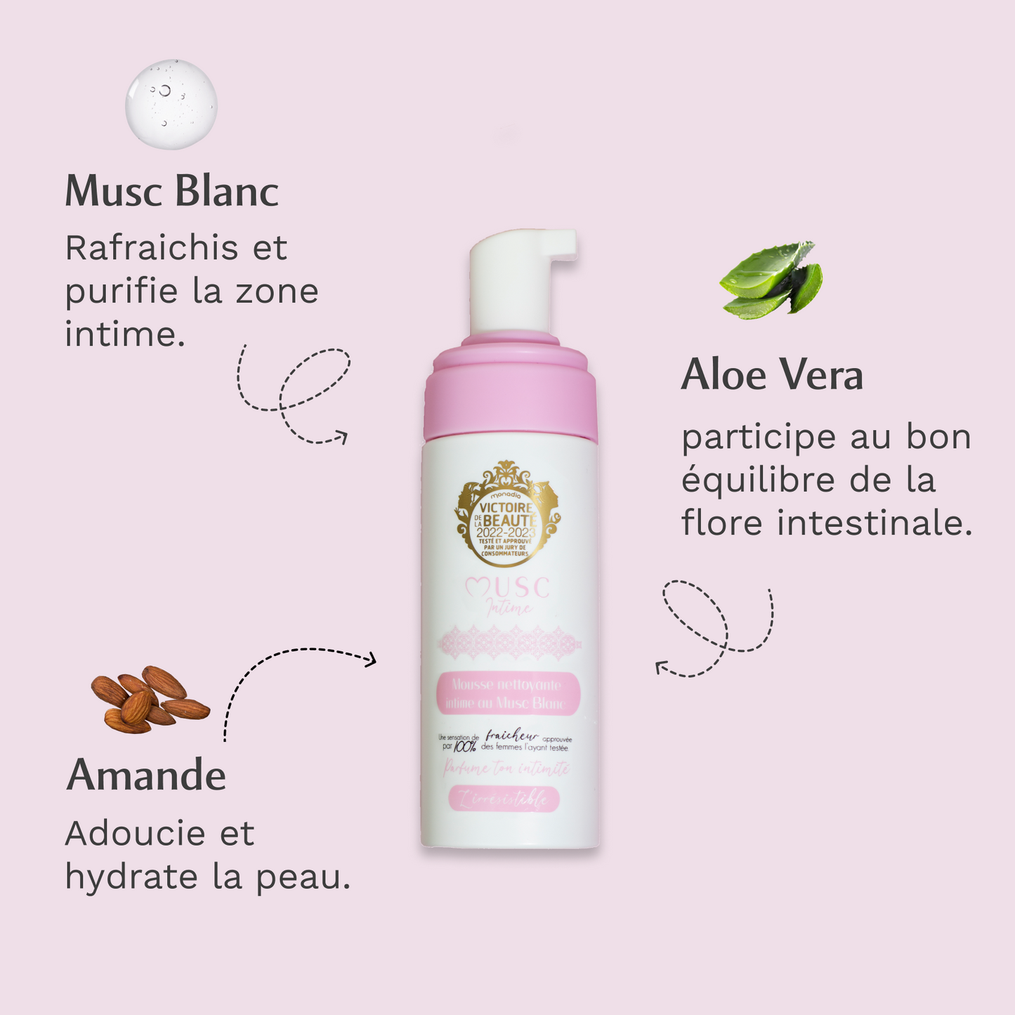 Mousse intime au Musc Blanc 👑 - 150ml