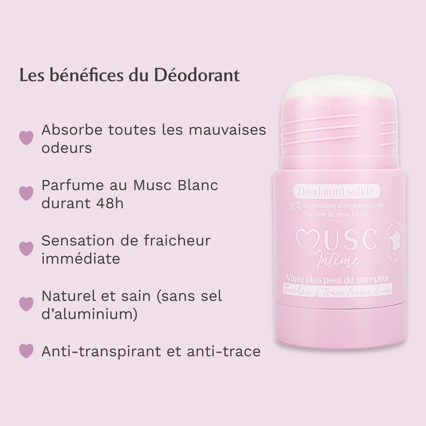 Déodorant naturel au Musc Blanc 👑