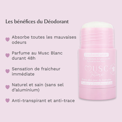 Déodorant naturel au Musc Blanc 👑