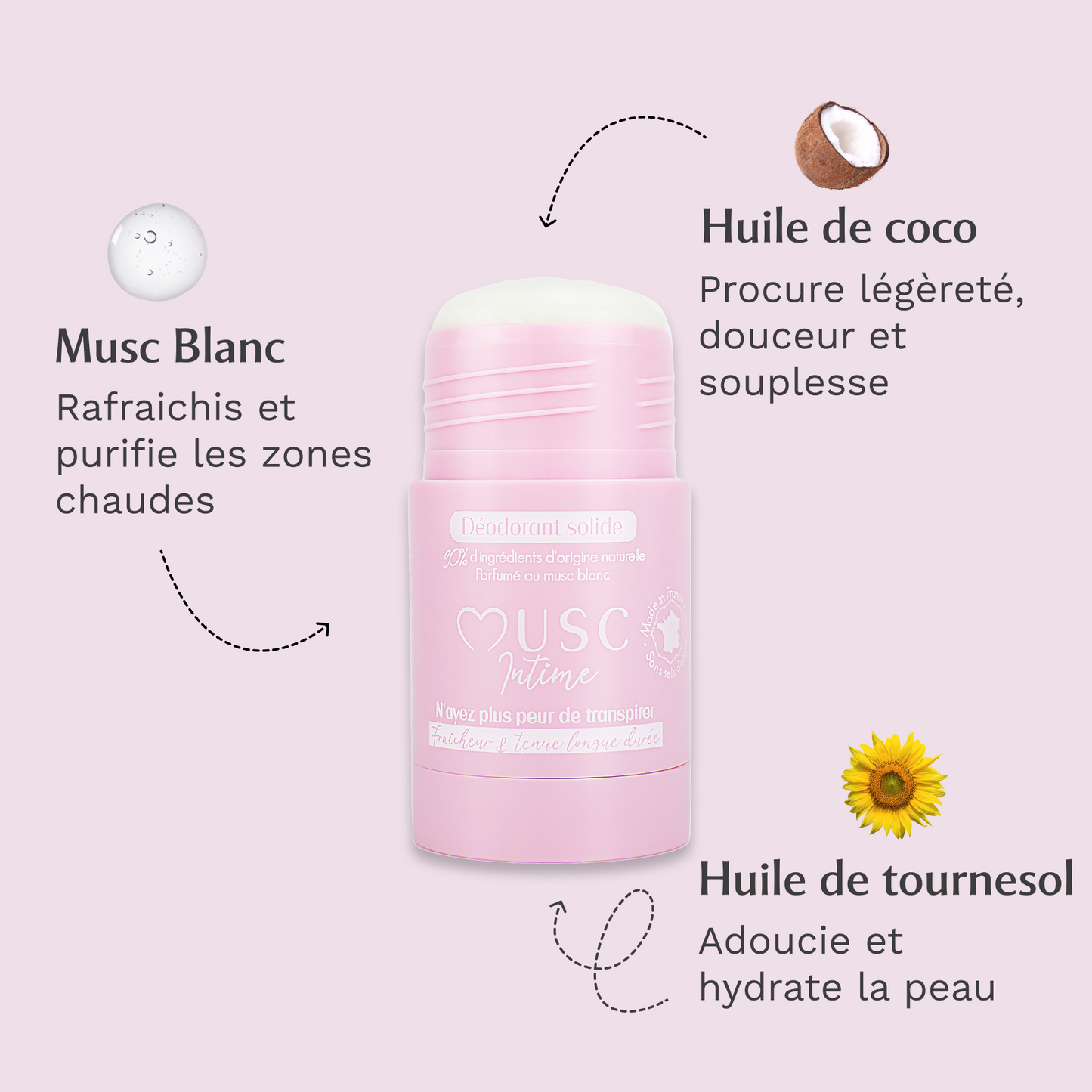 Déodorant naturel au Musc Blanc 👑