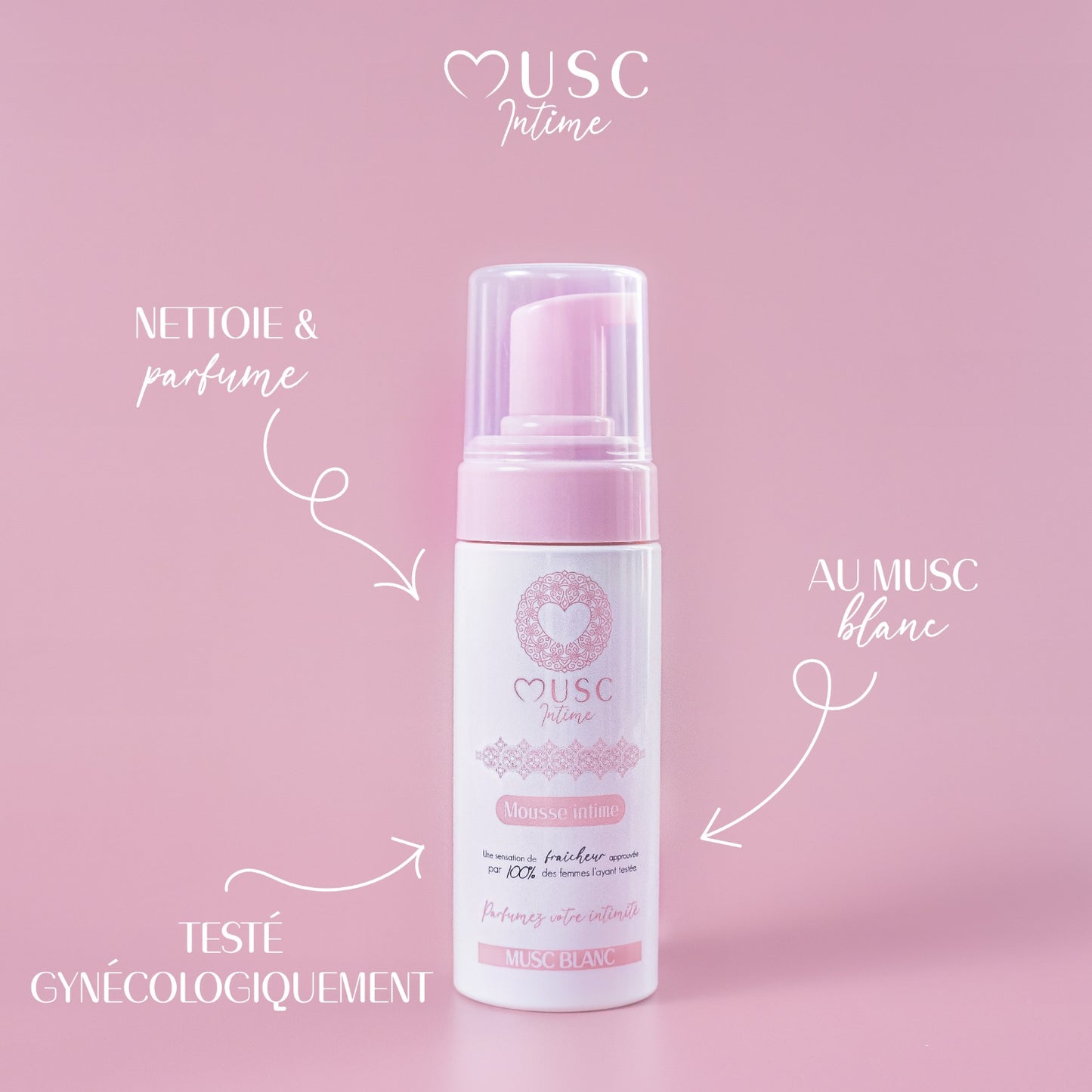 Mousse intime au Musc Blanc 👑 - 150ml