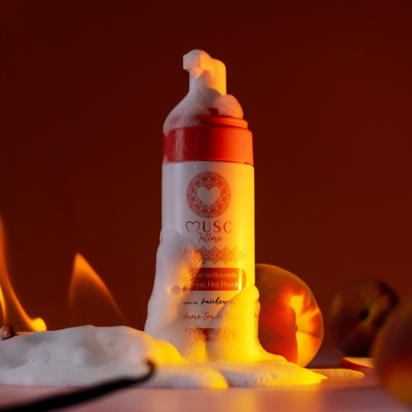 Mousse nettoyante intime à la Hot Peach - La Charmeuse (150ml)